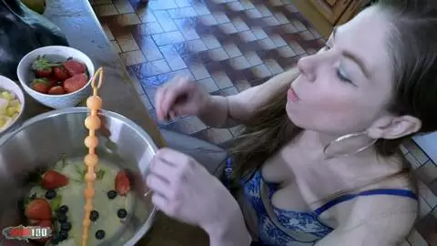 Crazy and messy anal sex in the kitchen with Alice Maze and Terry Kemaco