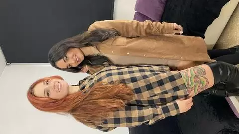 Photo shoot with 2 sublime latinas Renata and Ammy Redhead
