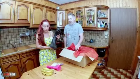 Kitchen Kink with Ammy Redhead: Deep Anal and Toys