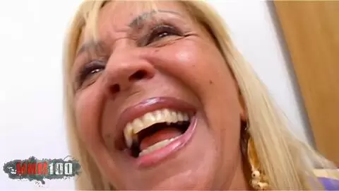Blonde brazilian granny ass fucked deep on the couch