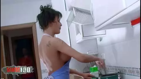Alex fist fucking Delfynn Delage in the kitchen