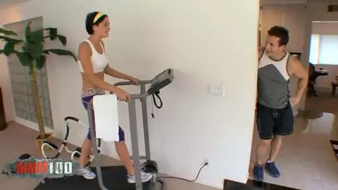 Sport and hard fucking for the beautiful brunette Eva Sinn
