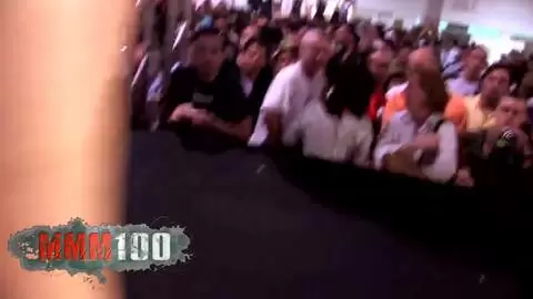 Old pierced slut gets fisted and ass fucked by huge dildo in public