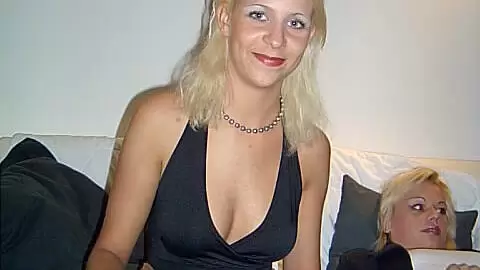 Nice petite blonde Karina doing a strip 