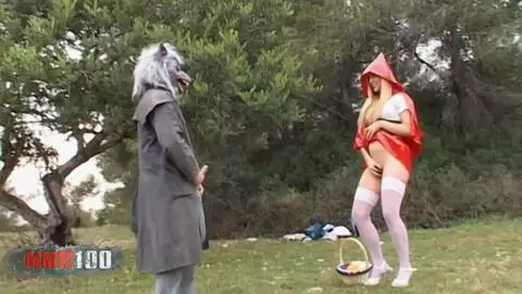 Lesly Kiss plays Little Red Riding Hood with the Big Bad Wolf