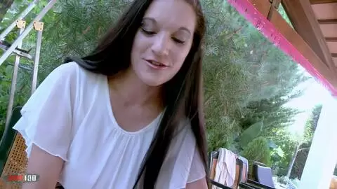 Sofa Sex with Skinny French Brunette Megan