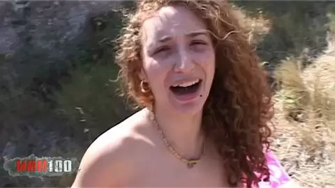 Young spanish redhead Monica Ledesma outdoor fucking - Remastered 