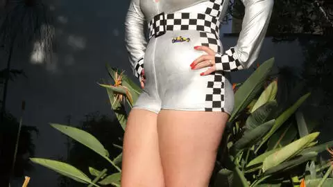 La chubby young brunette Mylene Johnson dancing and stripping 