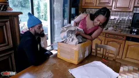 100% black scene with the young Colombian Paris who gets fucked by Django