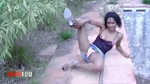 Shania strip near an old abandoned swimming pool