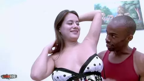 Latina bitch Selma Sins with hairy pussy fuck by a Big Black Cock