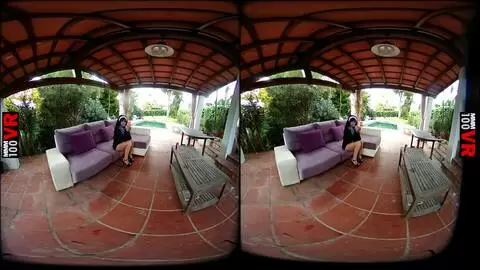 Video VR 3d with Yasmin Daferro playing with a dildo in nun uniform 